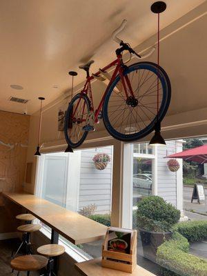 Fun cyclist decor!