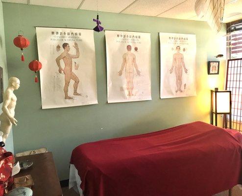 Inside of the acupuncture treatment room