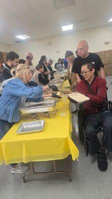 The Eagles Fraternal Thanksgiving Dinner feeding our Eagle Rock community