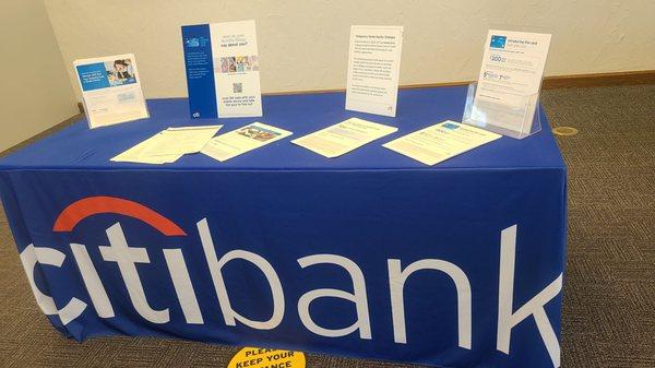 Display table lobby citibank palm springs  Wednesday October 20, 2021