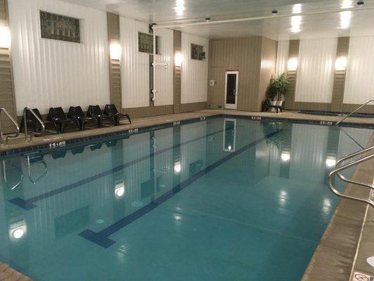 Pool Area looking at the Sauna and Whirlpool