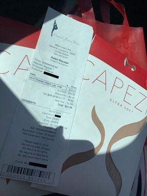 Receipt and tights in original, brand new condition