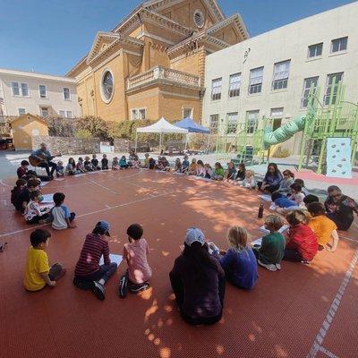 Circle in schoolyard