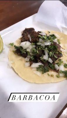 Barbacoa Taco en Maíz (corn)