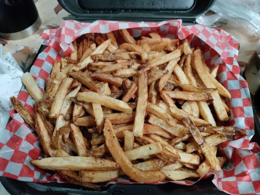 Five Guys ain't got NOTHIN on McCoy's Fries! Go LARGE or get outta here...Makes you hangry just lookin at em!