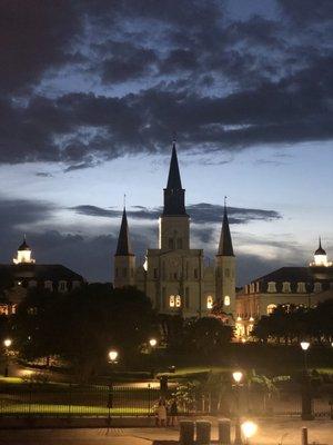 View from Mississippi River- St. Louis Cathedral