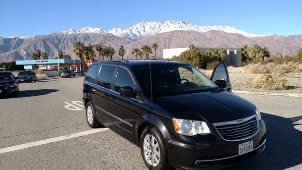 Dropped customers off at the Palm Springs Airport. Look at the beautiful cascading mountains.