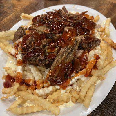 Loaded fries with brisket