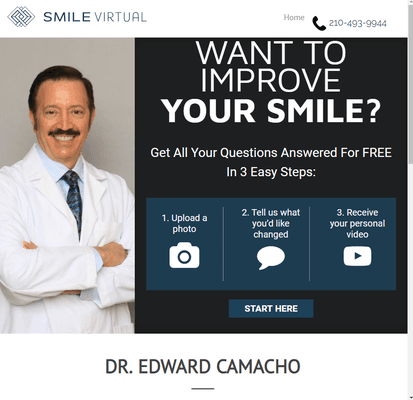 1.Upload a picture.  2.Tell Dr Camacho what you want to change. 3.Receive a personalized video response from Dr Camacho himself.