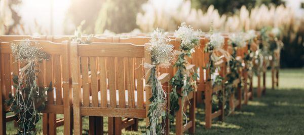 Wooden Bohemian Style Chair Rental