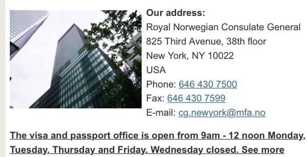 Royal Norwegian Consulate General New York