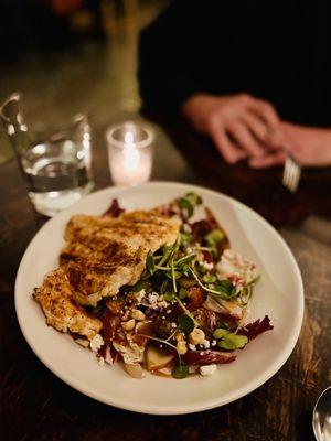 Pear and Radicchio Salad with Chicken