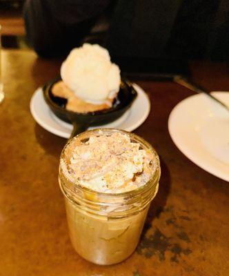 Butterscotch Pudding & Blueberry cobbler