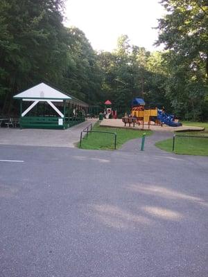 Playground and pavilion