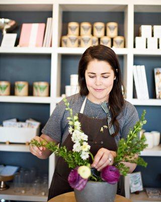 Our shop offers flower workshops each month, sign-up for our newsletter on our website to receive more details!