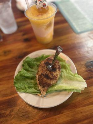 Crab Cake Appetiser.. get the main.. it's three... I can't eat much so it was perfect ..