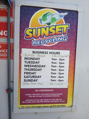 Sunset Recycling