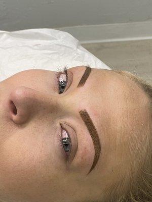 Powder brows (semi permanent). Last up to 3-5 years