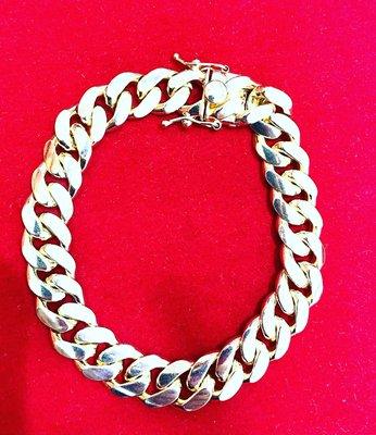 14k gold Miami Cuban link bracelet.