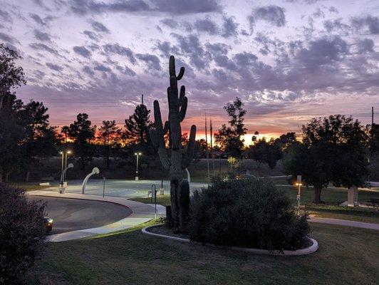 Beautiful Arizona sunset at Cactus Park tonight!