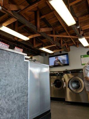 $5 for (4 loads size), $9 for (8 loads size) Dryers are 0.25cents for 7 minutes