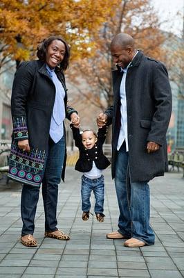 Family session at the Winter Garden in NYC