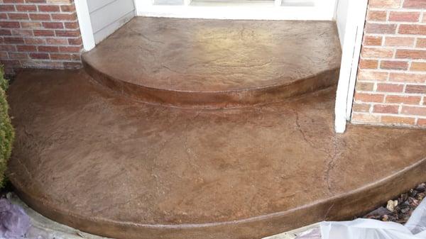 Stamped stain concrete