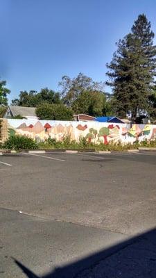 Mural out back on the fence