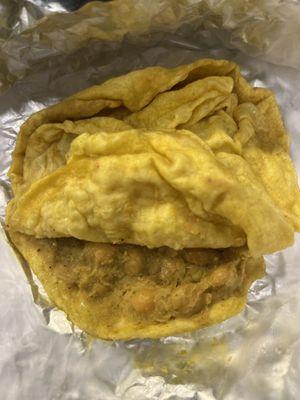 Chickpea empanada item?