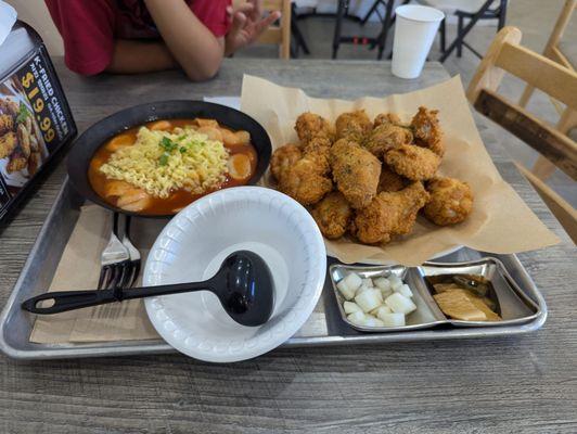 Rapokki and Chicken Wings