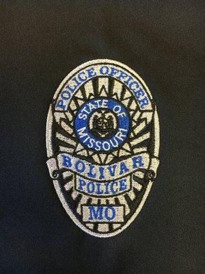 Bolivar PD's embroidered badge logo