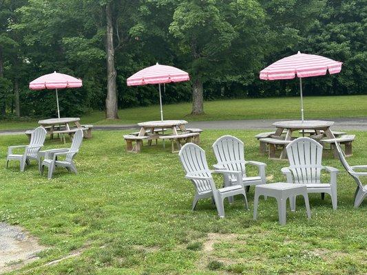 Outdoor seating area.