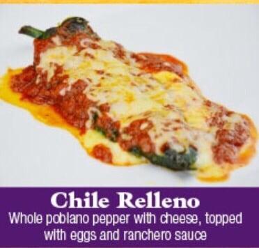 THIS is the chile relleno they show on the menu.