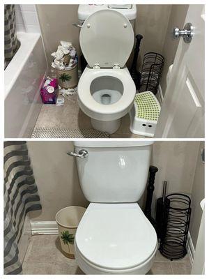 before and after of bathroom