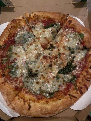 Spinach pizza