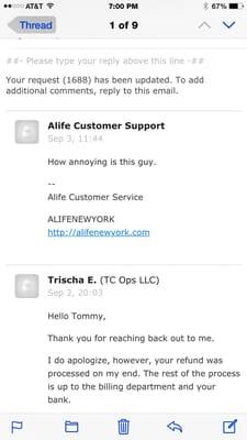 The great customer service at Alife Rivington Club