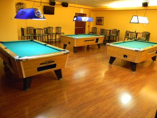 pool Tables in the Bar