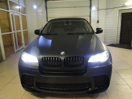 BMW, black matte vinyl