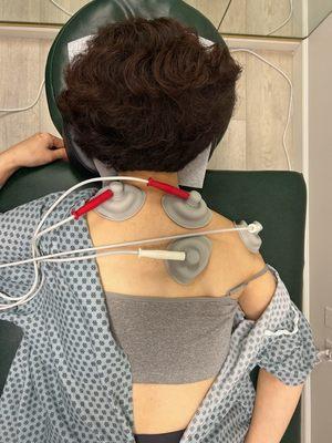 Interferential therapy for reducing pain