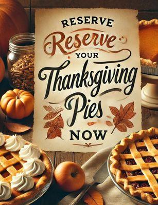 Thanksgiving Countdown: Secure Your Handcrafted Pies Before They're Sold Out!