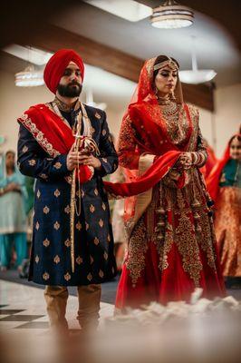 Sikh groom attire, Sikh bride lengha, custom jewelry for bride & groom