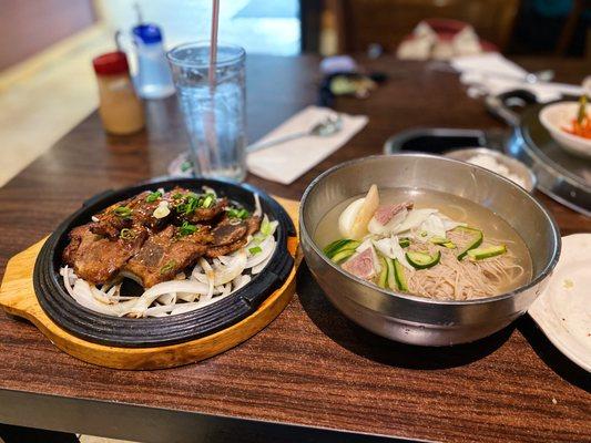 Amazing naengmyeon and kalbi combo for only $19.95. Always leave me full and satisfied...