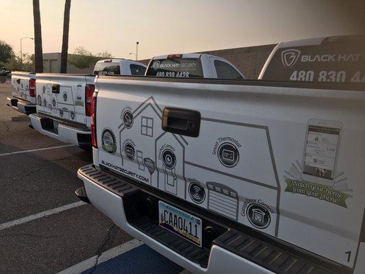 Vehicle inspections before starting the day at Black Hat Security