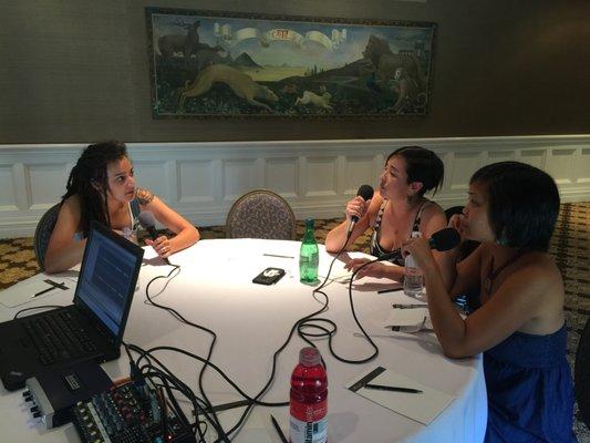 The BT Podcast's Erin & Angie with "American Honey" star, Sasha Lane.