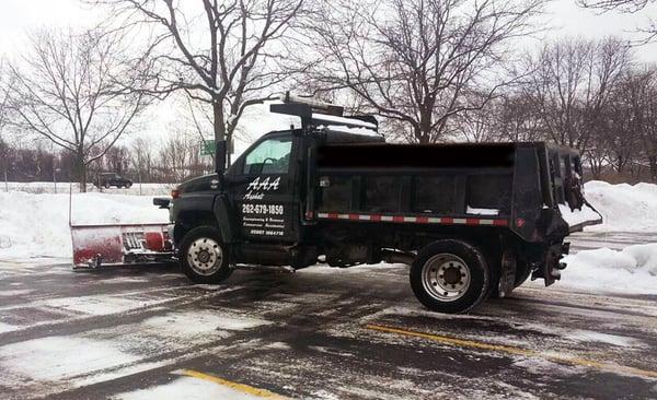 Snow plowing and snow removal services in Muskego and Milwaukee.