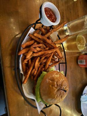 Grilled Chicken Sandwich Sweet Potato Fries