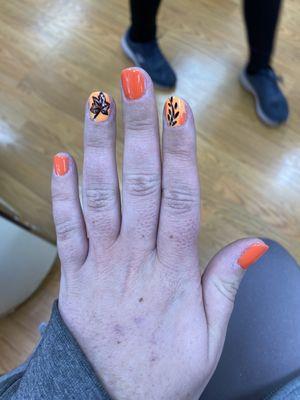 Fall thanksgiving nail design