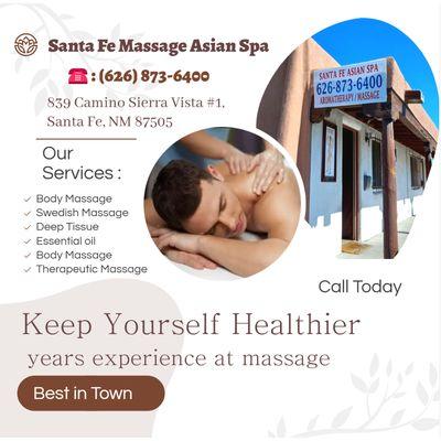 Santa Fe Massage Asian Spa 839 Camino Sierra Vista #1, Santa Fe, NM 87505