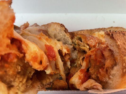 Eggplant parm hero