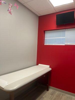 Exam rooms are each a different color